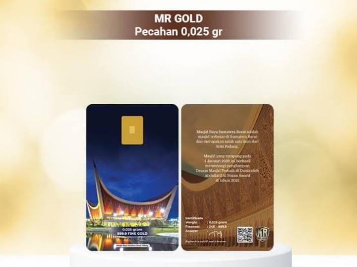 produk MR Gold pecahan 0.025 gr 24 karat