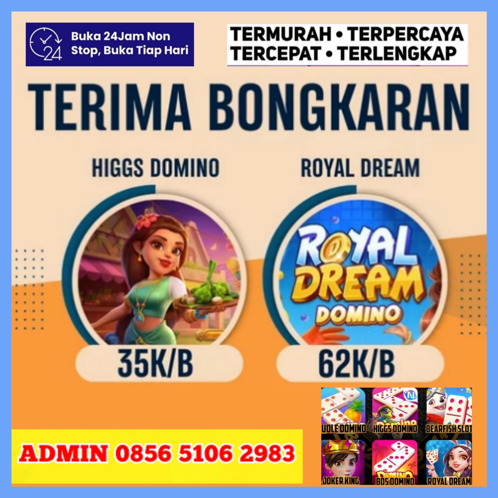 produk Terima Bongkar Chip Higgs Domino