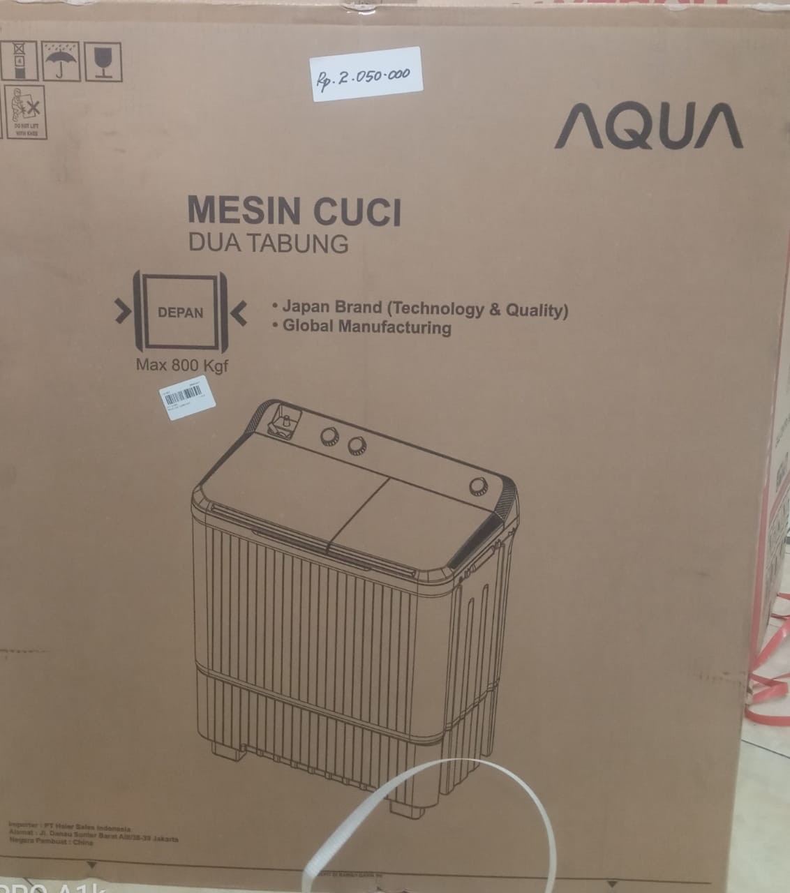 produk Aqua mesin cuci