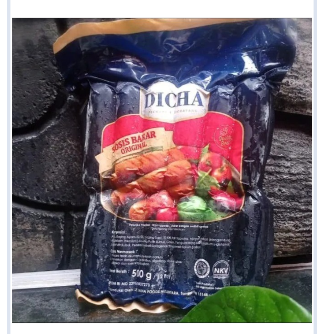 produk DICHA SOSIS BAKAR 500 gram per Pack @12 pcs