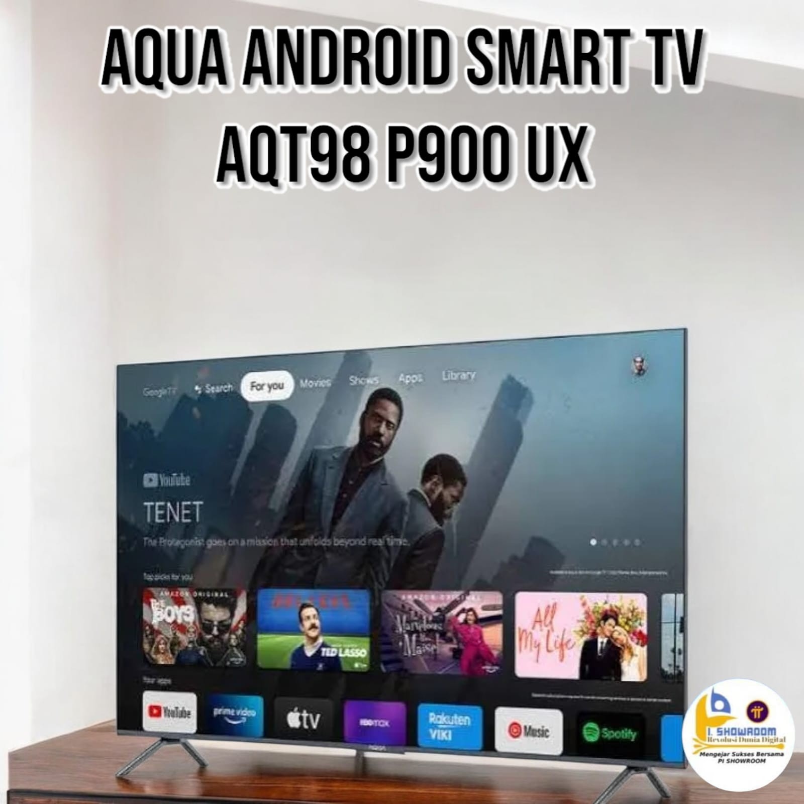 produk Televisi AQUA Android Smart TV 98"