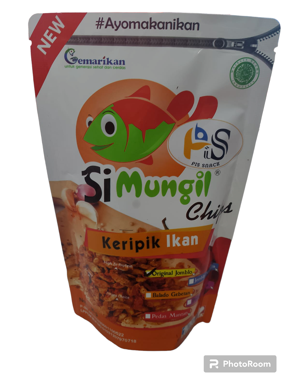 produk Keripik ikan Chipshigh protein crispy 90gr