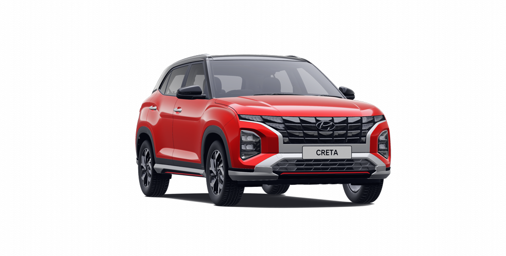 produk Hyundai CRETA PRIME IVT TWO TONE DRAGON RED PEARL WITH BLACK ROOF