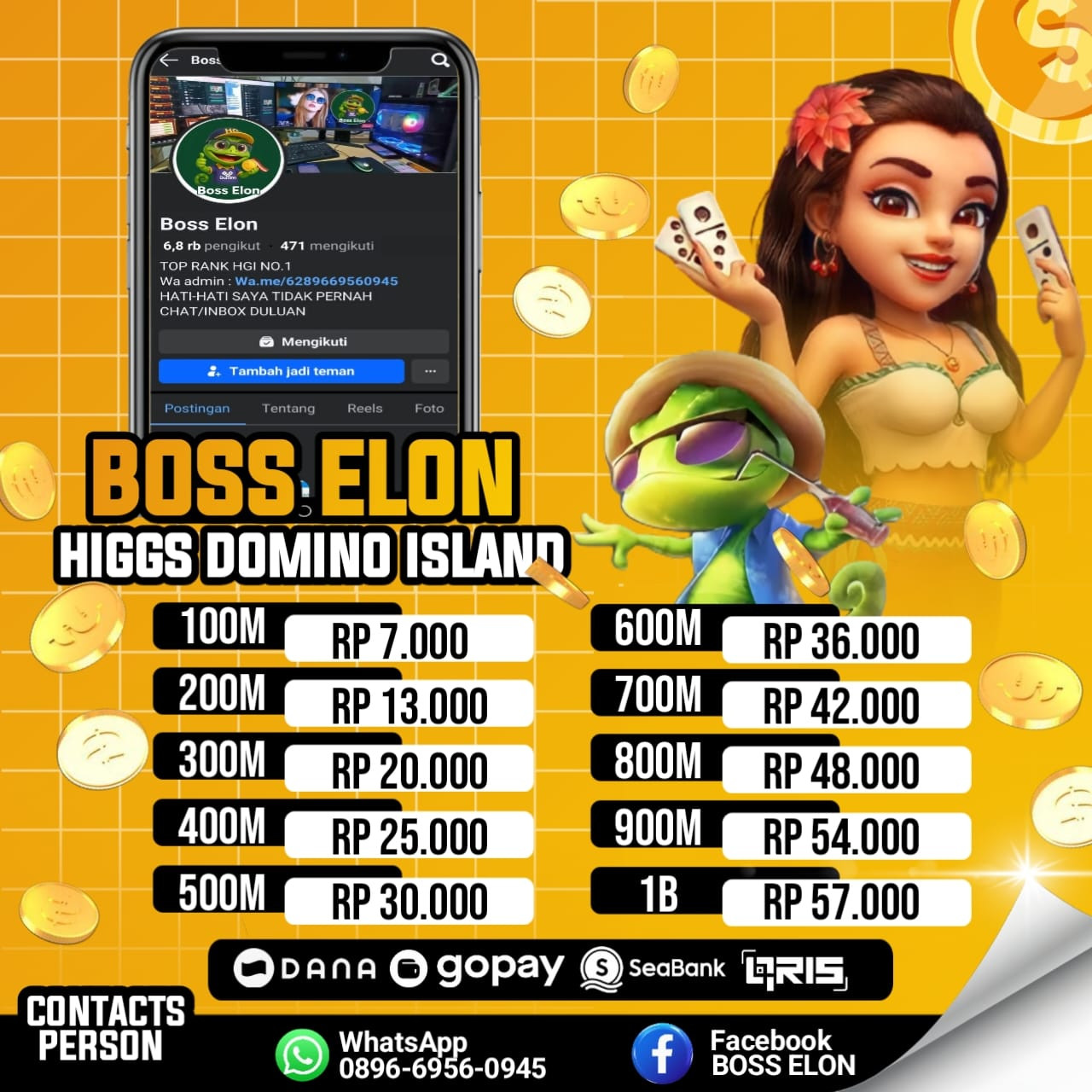 produk TERIMA BONGKAR CHIP HIGGS GAMES